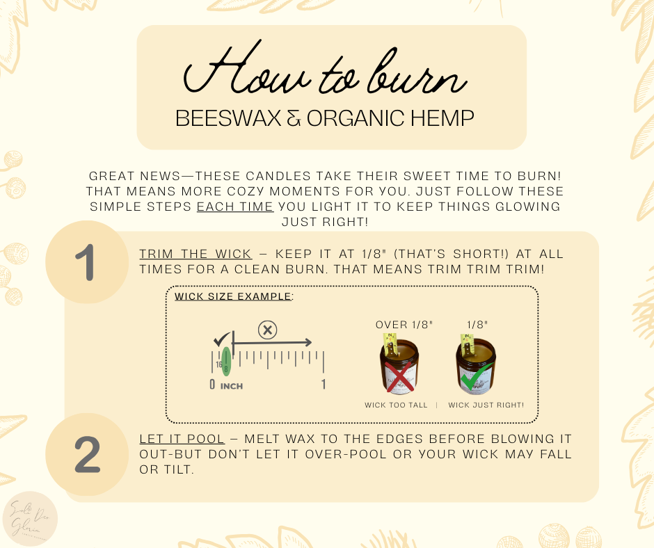Lavender Valley Beeswax Candle | Organic Essential Oil Infused